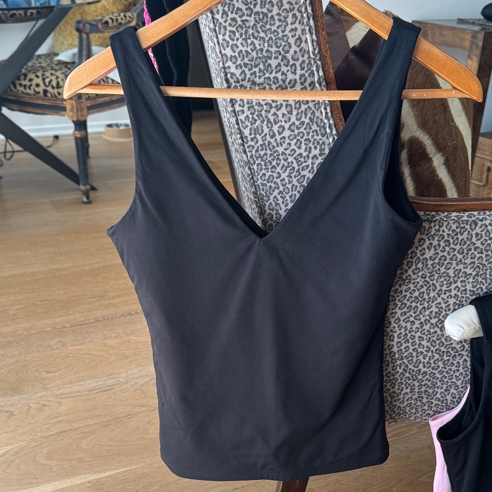 Sleek Black V-Neck Tank Top